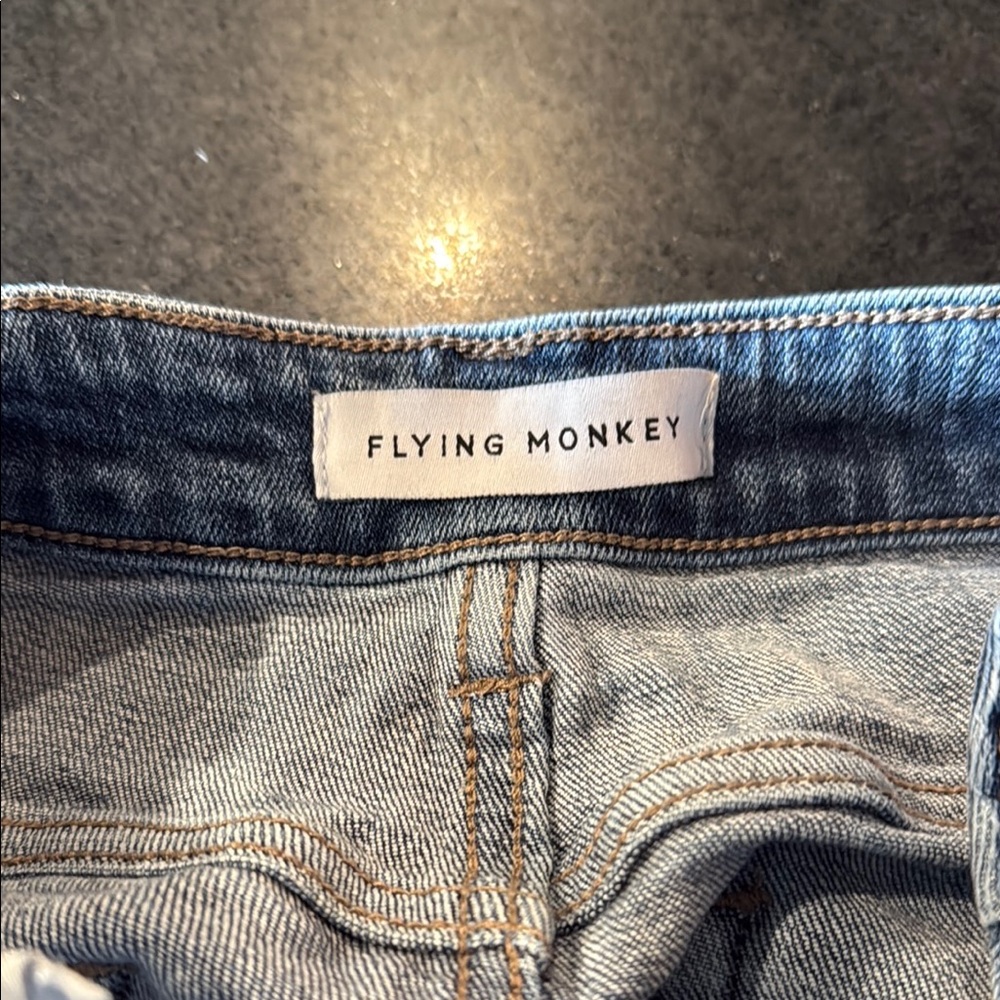 Flying Monkey Stylish Light Blue Distressed Women's Jeans. Size 26 - Picture 5 of 5